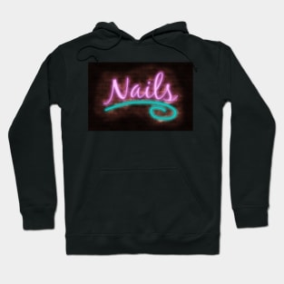 Neon Nails Sign Hoodie